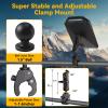 Starlink Mini Clamp Mount with Protective Silicone Case, 2 in 1 Satellite Dish Mounting Kit & Cover with Adjustable Clamp Mount Handle Shoulder Strap & 1/4"-20 Nuts for RVs Car Boat/Road Trip-Black view 3