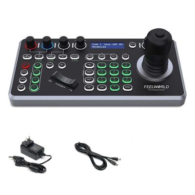 FEELWORLD KBC20 PTZ Camera Controller Joystick Keyboard Control Multiple Control Protocol PoE Supported LCD Real-time Display