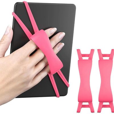 1Pc Hand Strap for Tablets Anti-Slip Grip Holder for Secure Reading Lightweight Tablet Comfortable Hand Strap(Pink-One Size)