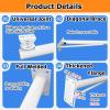 2 Installation Methods Universal CCTV Poles with Expansion Screws, Wall-Mounted Security Camera Mounting Pole, 1.6-6.6ft Commercial Surveillance Pole(White-B,0.5m-19 7/10in) view 3