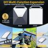Starlink Mini Protective Cover Case, Portable Protector with 7 1/4"-20 Nuts for DIYer-friendly to Expand as Starlink Mini Mount Silicone Cover with Sturdy Handle Shoulder Strap for Satellite Dish-Grey view 3