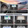 7'' Vertical Screen Radio for Toyota Yaris Vios 2014 2015 2016 2017 with Wireless CarPlay Android Auto, Touch Screen Car Audio Receiver with Bluetooth GPS WiFi AHD Backup Camera Mic view 2