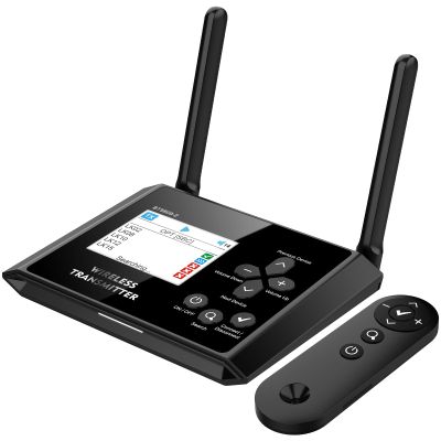 2B2C Bluetooth Transmitter for TV, Wireless Audio Adapter with aptX LL/HD, Screen Display, HDMI/AUX/RCA/Optical Inputs/Outputs, Dual Link for TV, PC, Bluetooth Speakers, Headphones with Remote Control