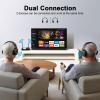 2B2C Bluetooth Transmitter for TV, Wireless Audio Adapter with aptX LL/HD, Screen Display, HDMI/AUX/RCA/Optical Inputs/Outputs, Dual Link for TV, PC, Bluetooth Speakers, Headphones with Remote Control view 3