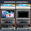 Car Radio for Ford F-250 F-350 Super Duty 2006-2014 with Wireless Carplay Android Auto, 10'' Manually Rotate Car Stereo for Insight with Bluetooth FM/RDS WiFi GPS EQ DSP SWC Backup Camera Mirror Link view 2