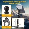 Starlink Mini Clamp Mount with Protective Silicone Case, 2 in 1 Satellite Dish Mounting Kit & Cover with Adjustable Clamp Mount Handle Shoulder Strap & 1/4"-20 Nuts for RVs Car Boat/Road Trip-Grey view 3
