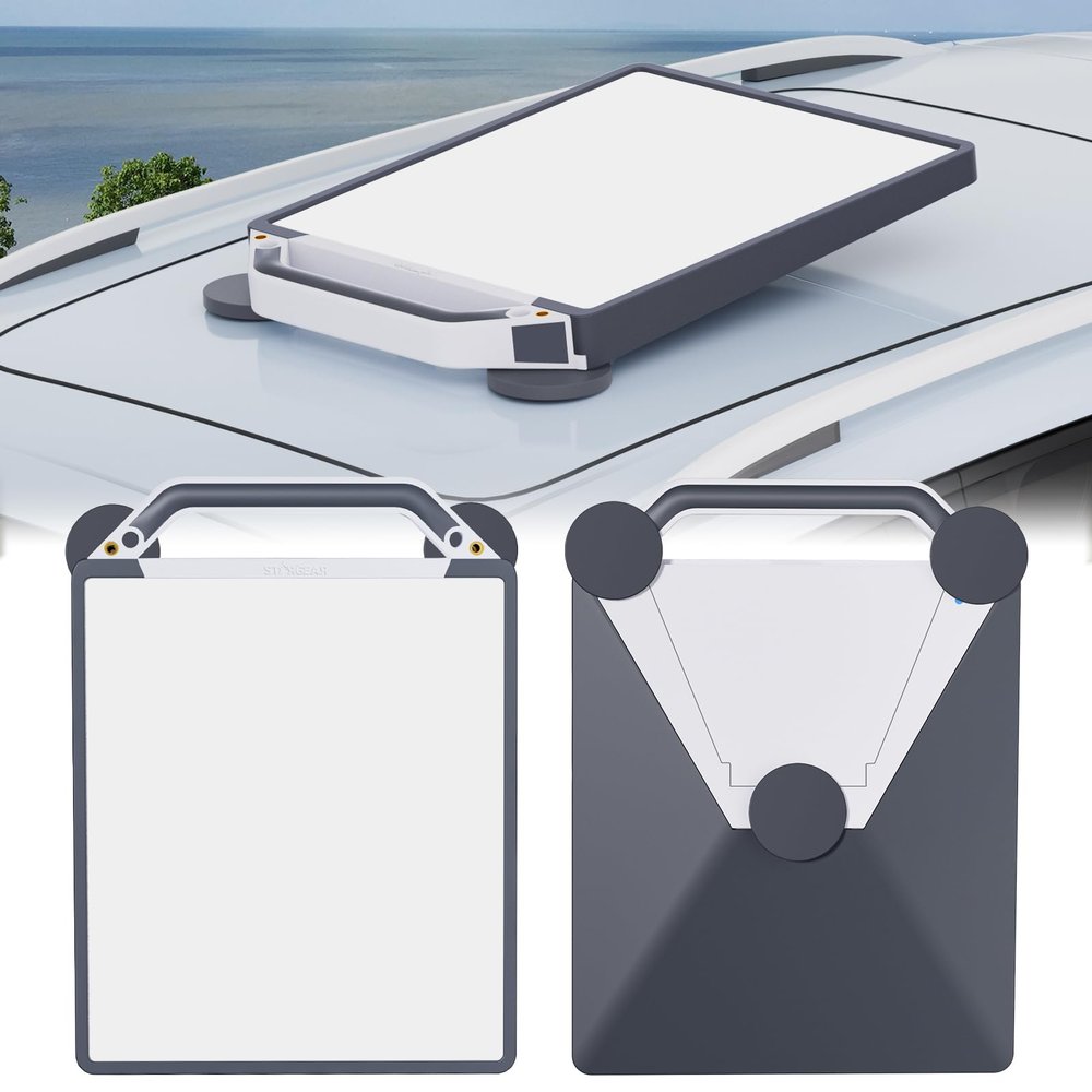 Starlink Mini Magnetic Mount with Protective Silicone Case, 2 in 1 Satellite Dish Mounting Kit & Cover with 200lbs Magnet Bases Handle Shoulder Strap & 1/4"-20 Nuts for RVs Car Boat/Road Trip-Grey