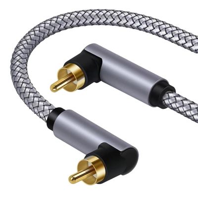 1/2/5m Male to Male Subwoofer Cable for Amplifiers Systems Home Theater