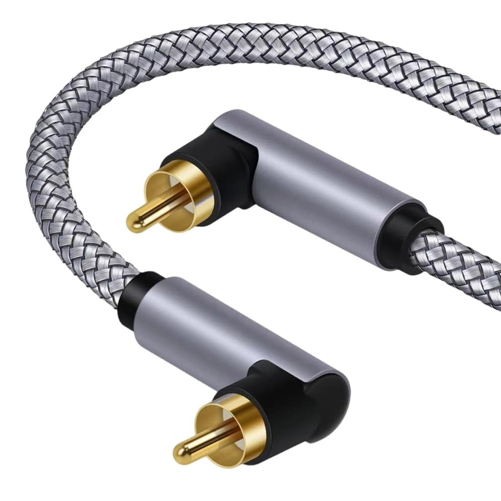 1/2/5m Male to Male Subwoofer Cable for Amplifiers Systems Home Theater