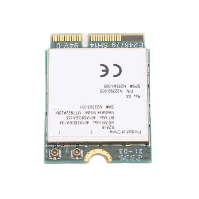 Zunate WiFi 6E M.2 Wireless Card Module with Bluetooth 5.2, Tri Band 2.4/5/6GHz Adapter - 5374Mbps High Speed Network for PC 10 11 PC Laptop, RZ616