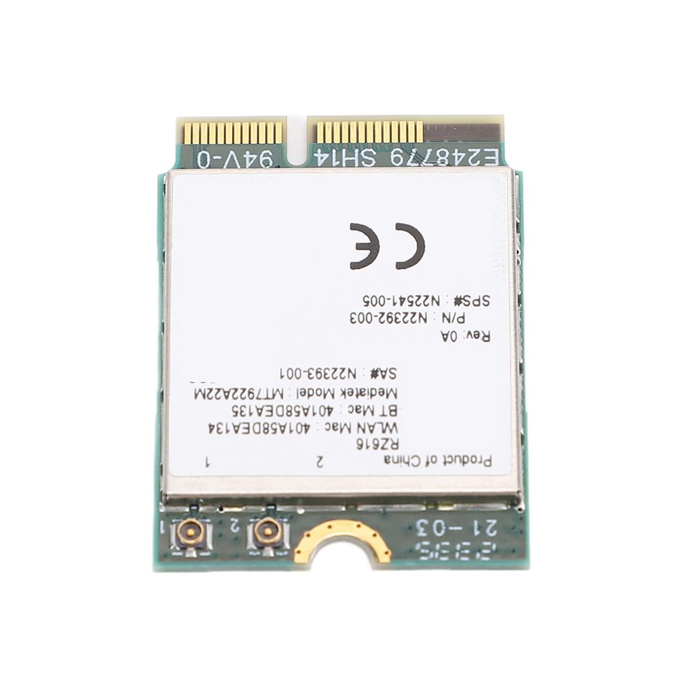 Zunate WiFi 6E M.2 Wireless Card Module with Bluetooth 5.2, Tri Band 2.4/5/6GHz Adapter - 5374Mbps High Speed Network for PC 10 11 PC Laptop, RZ616