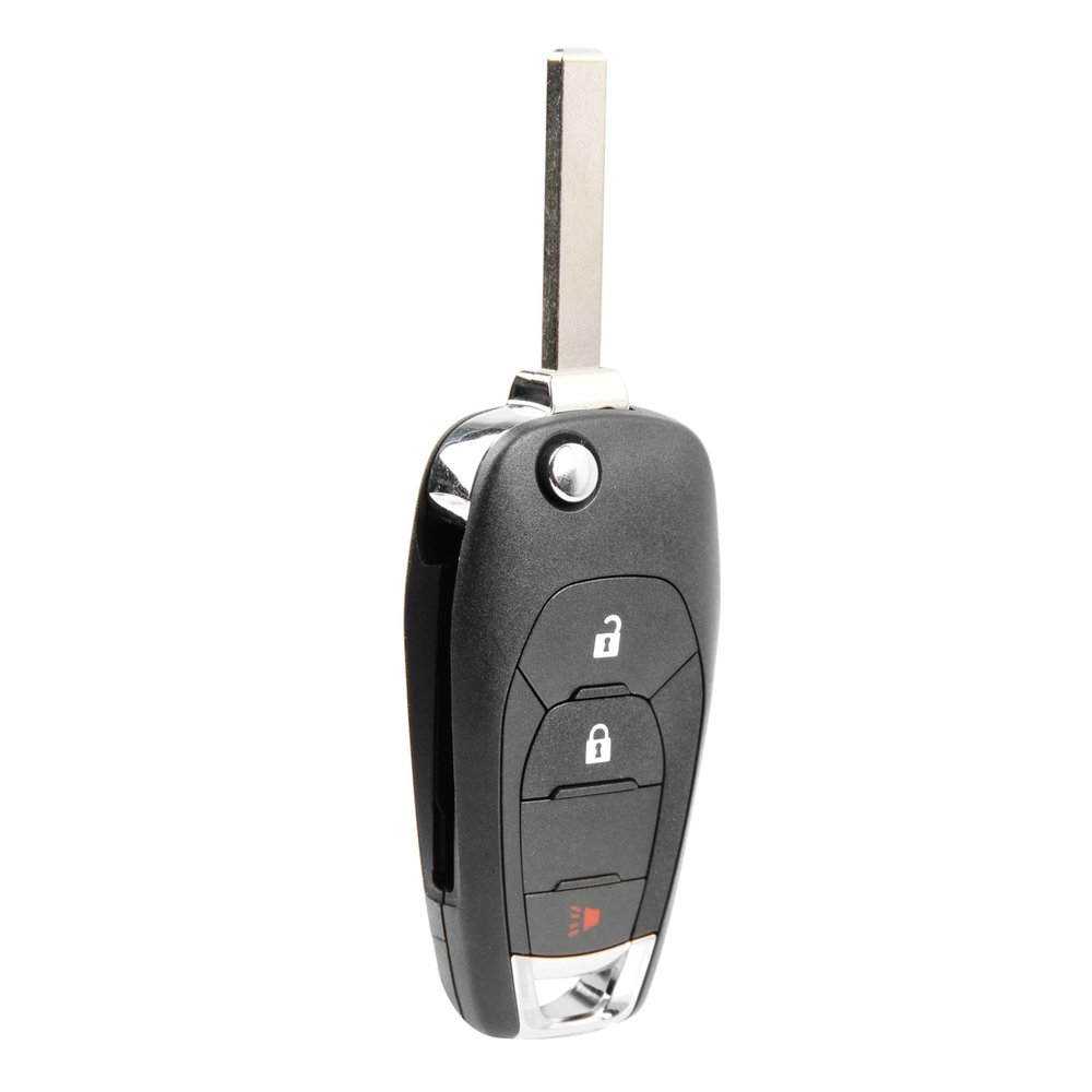 Keyless Entry Remote Key Fob Replacement 3-Button Flip for 2016-2021 Chevrolet Cruze XL8 Trailblazer (LXP-T004, 13514134, ID 46)