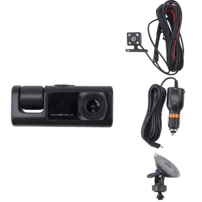 3 Channel Car DVR Camera 1080P Camera with IR Night Loop Recording Parking Monitor Black 500396563