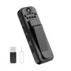Ahheyie Mini Body Camera with Night Vision, 1080P Visible Wearable Back Clip Bodycam, 180 Rotatable Lens Portable Camcorder for Office, Guard, Travel view 1