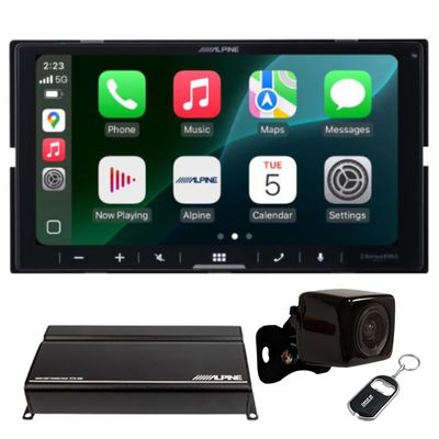 Alpine iLX-W770-M 6.75" Shallow Chassis 2-DIN Capacitive Touchscreen Digital Multimedia Receiver with Backup Camera and Amplifier