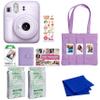 FUJIFILM instax mini 12 Instant Film Camera Holiday Bundle (Lilac Purple) with 2 x Instax Mini Instant Film - Foil Pack and Microfiber Cloth view 1