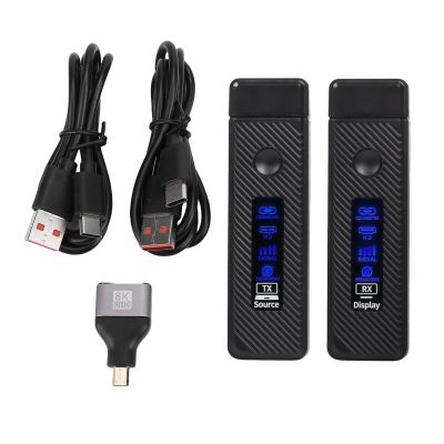GOWENIC Upgraded Wireless HDMI Transmitter and Receiver, Plug and Play Portable 2.4G 5G Wireless HDMI Extender Kit, Video and Audio to Monitor from PC Projector TV Box (Black)