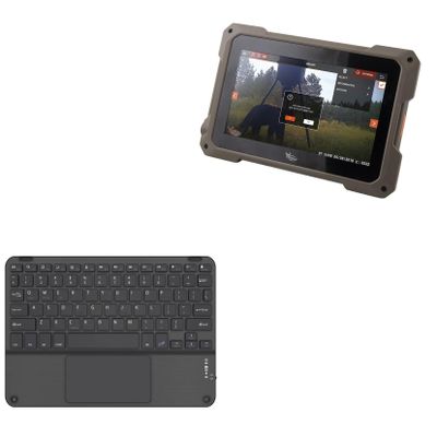 BoxWave Keyboard Compatible with GSM LLC VU70 Trail Pad Tablet (7 in) - SlimKeys Bluetooth Keyboard with Trackpad, Portable Slim TouchPad - Jet Black