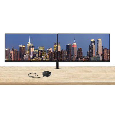 HP Series 7 Pro 24-inch 724pf Full HD (1920 x 1080) LCD Monitor, 2-Pack - Low Blue Light, Daisy Chain, HDMI, DisplayPort, USB Hub Bundled with Desk Mount Dual Stand & USB-C Multiport G5 Dock