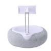 Wisoqu Tablet Pillow Stand, 360 Rotating Phone Holder for Bed, Soft Plush Fabric, Detachable Bowl, Compatible with Tablets, Pad, Phones, E Readers (Single Bowl Light Gray (5-8.7 Inches)) view 1