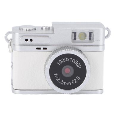 ERYUE Compact Keychain Video Recorder 1080P Portable Camera with 4 Filters Easy Transfer for OntheGo Use (White)