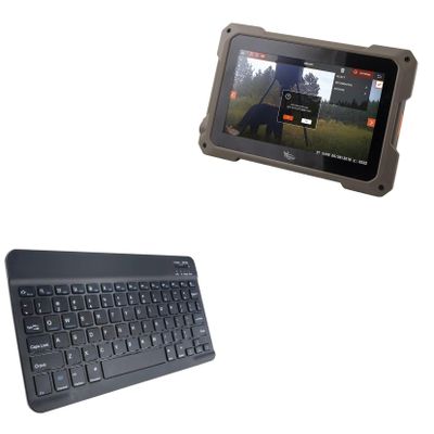 BoxWave Keyboard Compatible with GSM LLC VU70 Trail Pad Tablet (7 in) - SlimKeys Bluetooth Keyboard, Portable Thin with Chiclet-Style Keys - Jet Black