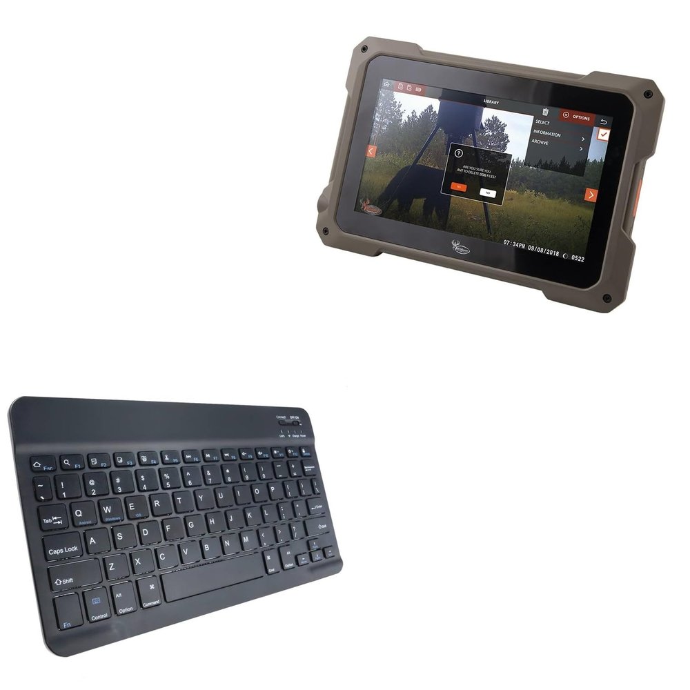 BoxWave Keyboard Compatible with GSM LLC VU70 Trail Pad Tablet (7 in) - SlimKeys Bluetooth Keyboard, Portable Thin with Chiclet-Style Keys - Jet Black