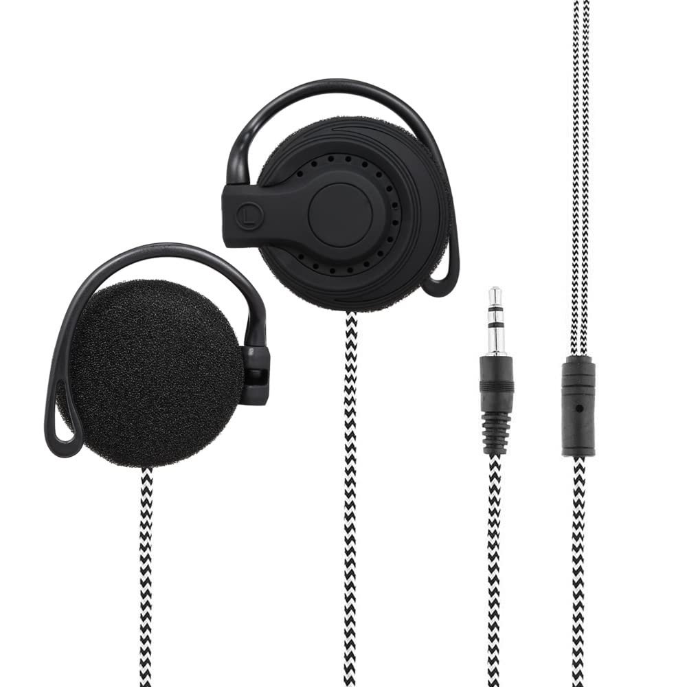 Aoresac 3.5mm Wired Gaming Headset with Powerful Bass, Vivid Sound, Comfortable Ear Hooks, Suitable for Smartphone, Tablet PC, Lightweight for Travel, Long Earphone Line