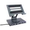 OPPWONG USB C Hub Stand, 7 in 1 5Gbps 360 Degree PD 4K USB A 100W RJ45 PD Aluminum Alloy Laptop Docking Station Stand with Card Slots Foldable Docking Station for Laptop Devices view 2