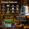 Zowietek ZowieKBD NDI PTZ Controller 5'' LCD Quad-Screen Automatic Camera Detection + ZowiePTZ PTZ Camera 12X Optical Zoom HDMI, SDI, USB Output , Live Streaming(2PCS) view 3