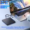 aelrsoch External Blu ray Drives Player Read/Write Compatible Bluray Burner USB 3.0 / Type-C DVD Burner Blu ray Player for pc, Windows 7-11 & MacBlack view 3