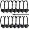 GDBOMA USB C Headphones Bulk 10 Pack for Classroom School,On-Ear Wired USB Type C Headphones Compatible with Pad Smartphones Black (B) view 1