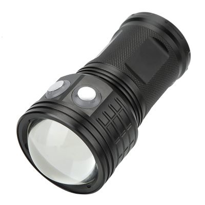 Ymiko 400LM LED Flashlight for Underwater 100M Photography and Video Diving Fill Light Torch (Black)