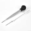 Kitchen Stainless Steel Turkey Baster and Meat Injector Tool with Angled and Needles for Cooking, Dripless Marinade Injector Set view 4