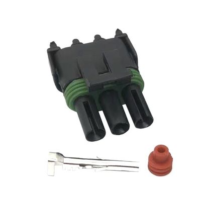2 Sets 3 Pin .5series Plug Water Proof Automotive Wire Connector for 12015793 12010717(Lavender)