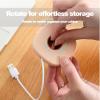 2 in 1 Cable Winder with Phone Stand, Durable Cable Organizer and Charging Stand for Earphones, Durablity Abs Cables Organizer and Charging Stands, for Home Office Classroom Travel (White) view 3