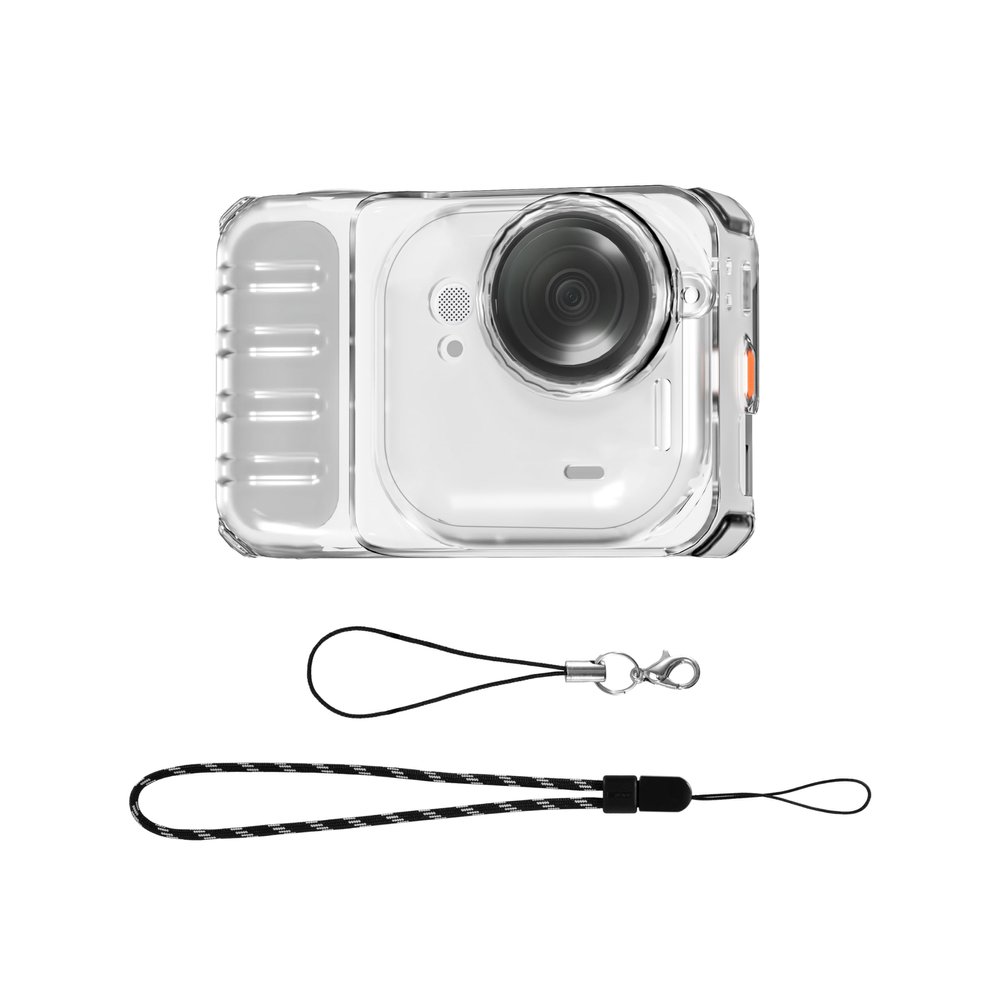 JOYSOG TPU Protective Cover for Insta360 Go Ultra Action Camera Sleeve with Lens Cap Cover Accessories (Transparent)