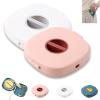 2 in 1 Cable Winder with Phone Stand, Durable Cable Organizer and Charging Stand for Earphones, Durablity Abs Cables Organizer and Charging Stands, for Home Office Classroom Travel (White+Pink) view 1