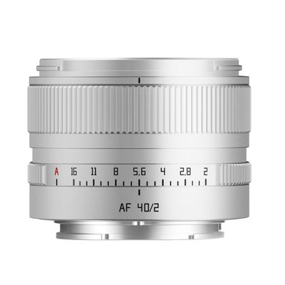 TTARTISAN AF 40mm F2 for Nikon Z-Mount Lens, Full Frame Autofocus Lens for Nikon Z Mount Cameras Z5 Z50 Z6 Z6II Z7 Z7II (Silver)