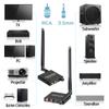 5.8Ghz Wireless Audio Transmitter and Receiver, 164ft Long Range 18ms Low Latency Audio Adapter, RCA/3.5mm in/Out Subwoofer Kit Converts Wired to Wireless Subwoofer Powered Speaker Soundbar, Vol+/- view 4