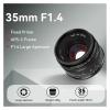 Camera Lens, 35mm F1.4 APS-C Prime Lens,Compatible for Sony E ZVE10 A6000 FX30 Fujifilm FX X-H2 Micro 4/3 Epm1 Nikon ZFC Canon RF RP(RF Mount) view 2