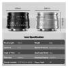 Camera Lens, 35mm F1.4 APS-C Prime Lens,Compatible for Sony E ZVE10 A6000 FX30 Fujifilm FX X-H2 Micro 4/3 Epm1 Nikon ZFC Canon RF RP(RF Mount) view 3