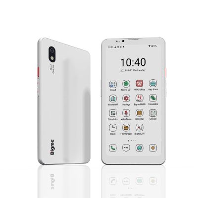 Bigme HiBreak Pro Color Epaper Phone, 8+256 GB 5G Smart Phone, Android 14 OS Ebook Reader, White (White)