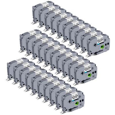 30-Pack 12mm 0.47 Laminated White TZ Tape Compatible with Brother P Touch Label Maker Tape Refill TZe-231 TZe231 Work with Brother PTouch D220 PTD210 PTH110 PTH111 PTP710BT PTD400