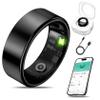 Milavan Smart Health Ring for Women Men Fitness Tracker with Heart Rate, Blood Oxygen, Blood Pressure, Sleep Monitoring, Step Counting, IP68 Waterproof for iOS and Android, No APP Fee, Black 10 view 1