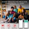Milavan Smart Health Ring for Women Men Fitness Tracker with Heart Rate, Blood Oxygen, Blood Pressure, Sleep Monitoring, Step Counting, IP68 Waterproof for iOS and Android, No APP Fee, Black 10 view 2