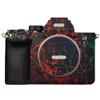 A7M5 Anti-Scratch Camera Cover Decal Skin for Sony ILCE-7M5 / A7 V Camera A7V Protector Wrap Cover Film Sticker Accessories (Splash Rainbow Black, for Sony A7V/A7M5)