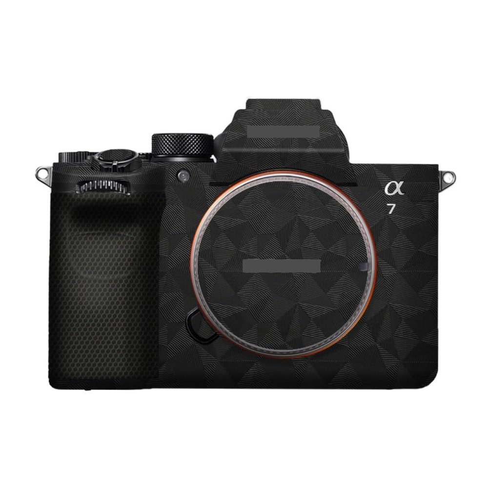 A7M5 Anti-Scratch Camera Cover Decal Skin for Sony ILCE-7M5 / A7 V Camera A7V Protector Wrap Cover Film Sticker Accessories (Triangle Black, for Sony A7V/A7M5)