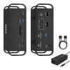 MacBook Docking Station Dual Monitor for Intel, M1 /M2 /M3 Pro/Max,14-in-2 Laptop Dock with Dual USB-C Cable,100W Power Supply, 2 HDMI 4K60Hz,USB-C/ANot Compatible with M1/M2 Base Models or Windows view 1