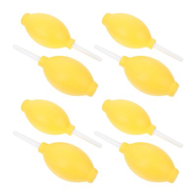 CONGARTENO 8Pcs Camera Lens Air Blower and Dust Set for Photographers, Gardening Plant Dust Blower Tools with Rubber Bulb, Yellow Compressed Air Pump for Lens and Electronics Random Color